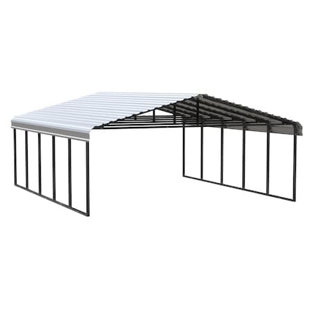 Arrow Storage Products Carport 20 ft. x 24 ft. x 9 ft. Eggshell CPH202409